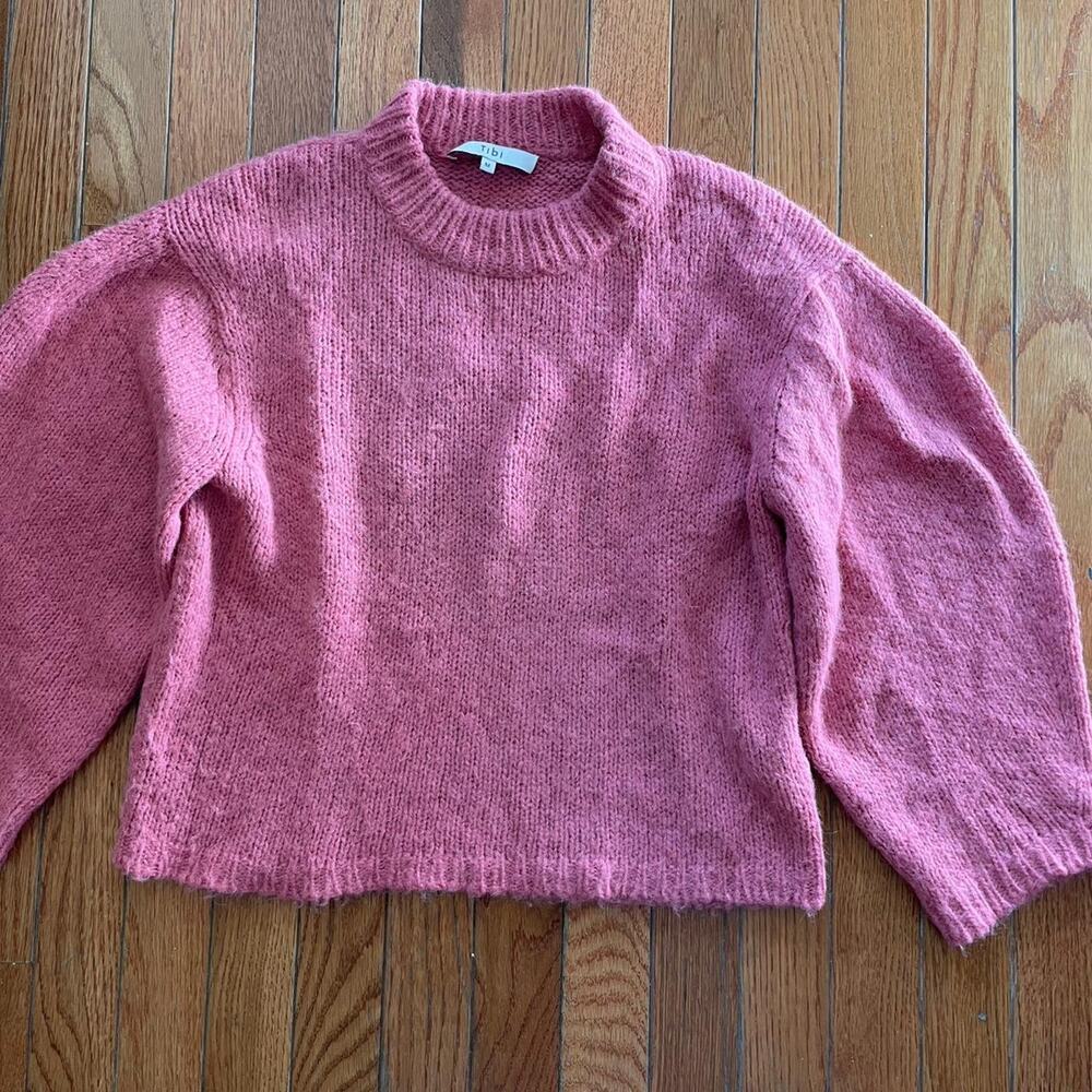 Tibi cozette alpaca sweater in pink